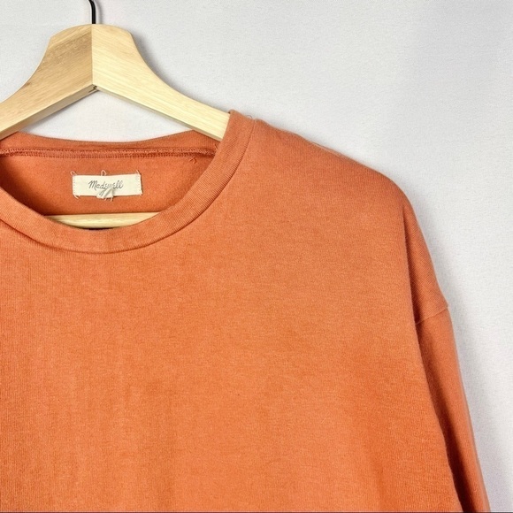 Madewell Rust Orange Chord Bubble Long Sleeve Top XS - Picture 4 of 4